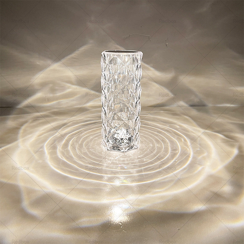 Crystal Table Lamp Rose Diamond Touch Lamp with USB 3 or 16 Color Crystal LED Light-2